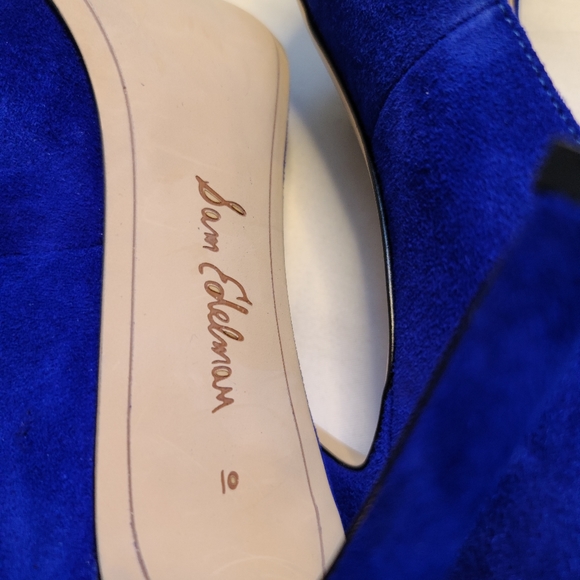 NWOT Sam Edelman Hazel Pointed Toe Pumps in gorgeous Cobalt Blue Suede - Size 10 - Picture 3 of 4
